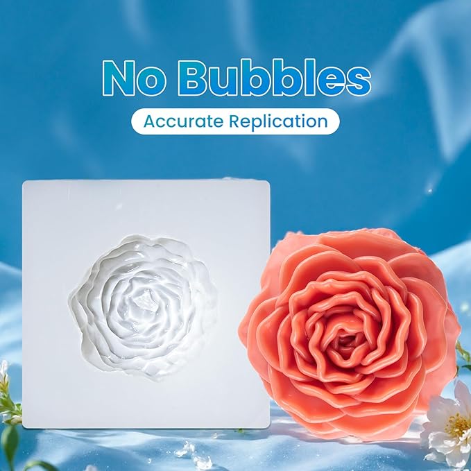LET'S RESIN Silicone Mold Making Kit 72oz, 20A Non-Toxic Silicone Rubber for Mold Maker, Beginners, Ideal Liquid Silicone for Casting Resin, 3D Molds, 1:1 Mixing by Weight, Translucent