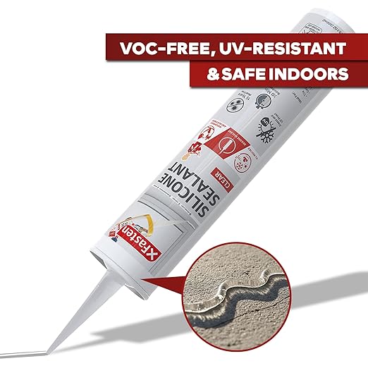 XFasten Clear Silicone Caulk Neutral Cure 10.1 oz (20-Pack) 100% Waterproof Silicone Sealant, Crack and Shrink Resistant, Low Odor, Strong Adhesion Caulking for Kitchen Bath Window Shower Outdoor Use