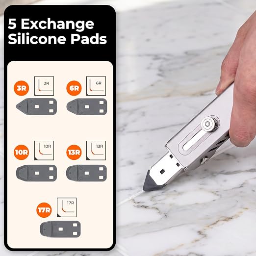 6 in 1 Silicone Caulking Tool Kit, Stainless Steel Caulk Remover Tool