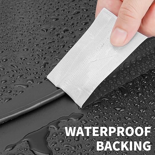 Black Duct Tape Heavy Duty Waterproof, 40 Yards X 2 Inch, 9 Mils Thickness Strong Adhesive Sticky, No Residue, Easy Tear by Hand for Home Repairs Indoor Outdoor Crafts Packing HVAC and Construction