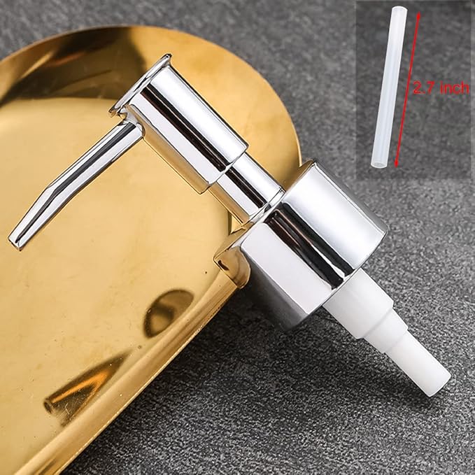 Silver Dispenser Pump for Soap Pump Bottle Resin Mold,Large Jar Bottle Mold Soap and Lotion Replacement Dispenser Pump for Kitchen, Bathroom Home Decor