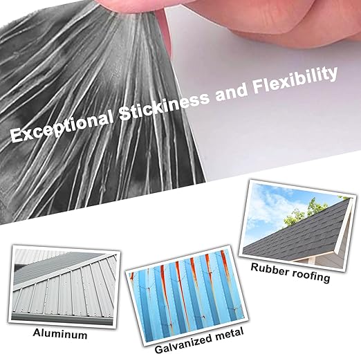 EDSRDRUS RV Roof Tape, Heavy-Duty Adhesive Butyl Seal Tape Waterproof UV-Resistant for RV Repair, RV Sealant Tape for Boat, Camper Roof Leaks (White, 2inch*50ft)