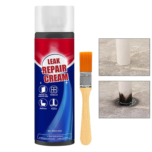 3pcs Leak Repair Waterproof Sealant | Leak Repair Cream | Instant Waterproof Sealant Long Lasting Coating for Roofs Pipes Crack | Canned Filler Cream for Drainpipes and Gutter Interior Exterior