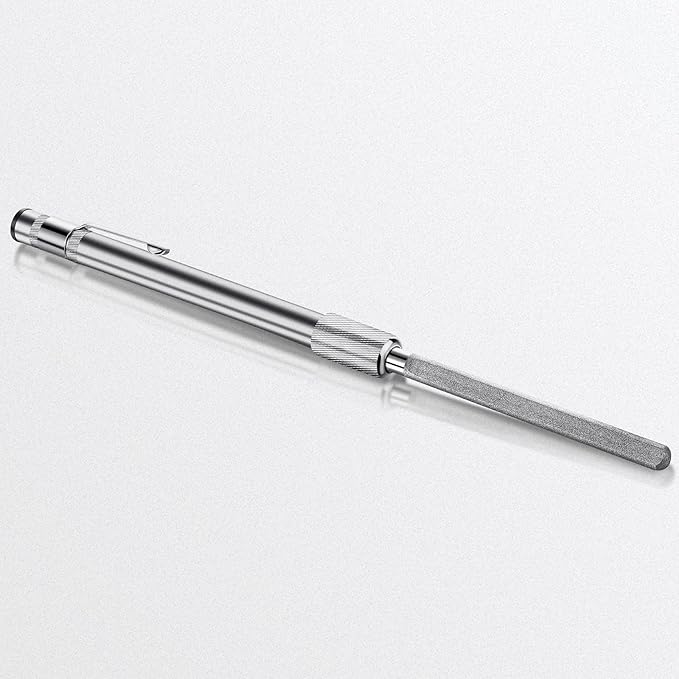 Honoson Diamond Glass File Crystal Repair File Metal Grit Tool Cemented Carbide Metal Grit Tools Crystal Glass Diamond Repair(2 Pieces)