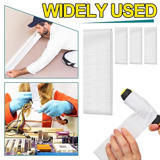 4 Pack 1.77 in x 10 ft Travel Duct Tape Mini Pocket Size Flat Roll Flexible Heavy Duty Waterproof Tear by Hand for Repair Outdoor Emergency Gear EDC DIY Craft Camping Hiking (White)