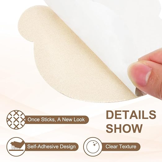 PATIKIL Leather Repair Patch, 2 Pcs 4 x 3.5 Inch Self-Adhesive Vinyl Patch Furniture Tape Repair Kit for Sofas Couches Stools Chairs Cabinets Bags, Beige