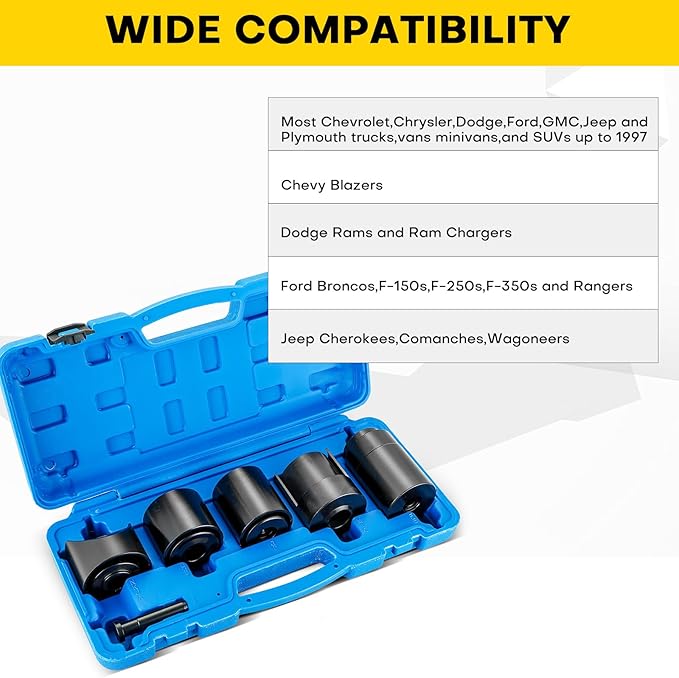 14PCS Master Ball Joint Remover Installer Adapter Tool Set for Ball Joint Replacement and Repair - 2WD and 4WD Cars, Trucks and SUVs