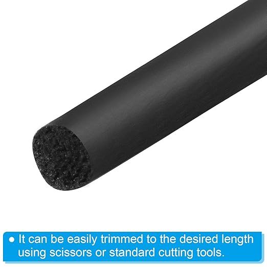 PATIKIL 5/32 Inch x 65.6 Feet Backer Rod, Foam Rope Caulk Crack Joint Filler Roll Seal Weather Strip for Home Construction, Black