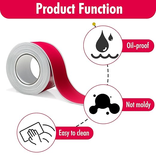 3 Rolls White Caulk Tape for Bathtub Self Adhesive, Peel and Stick Caulk Strip Waterproof, Toilet Base Sealer Strip, Toilet Sealant Tape