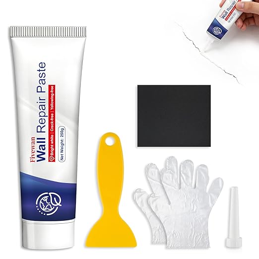Drywall Repair Kit, Fivewan Wall Patch Repair Kit, Wall Mending Agent with Scraper, Simple Filling of Wall Holes＆Efficient Crack Repair