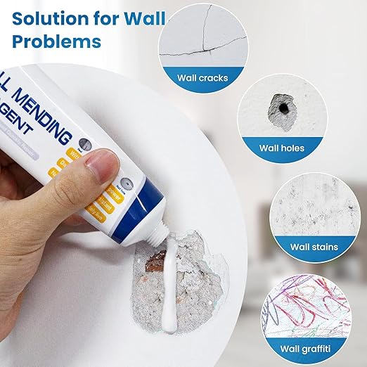 3 Pcs Drywall Repair Kit, Wall Mending Agent, Wall Patch Repair Kit with Scraper, Multi-Functional Drywall Patch Paste Repair Kit for DIY Home Fix