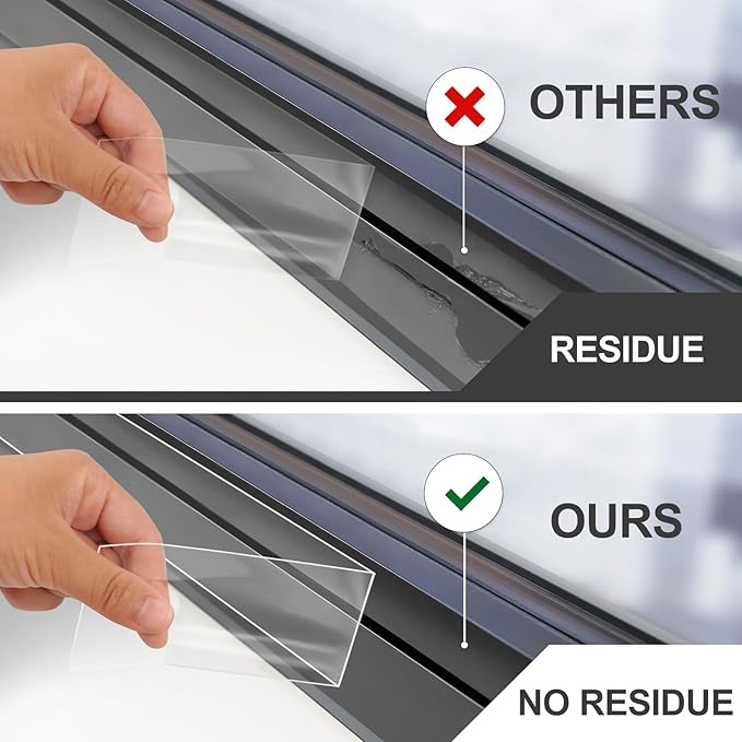 Litaibai Heavy Duty Transparent Window Sealing Tape, 2" x 33ft 20 Mil Air Conditioner Window Seal, No Residue Summer Insulation, Blocks Pollen & Dust, Prevents Cold Air Leakage, Door & Window Seal Kit