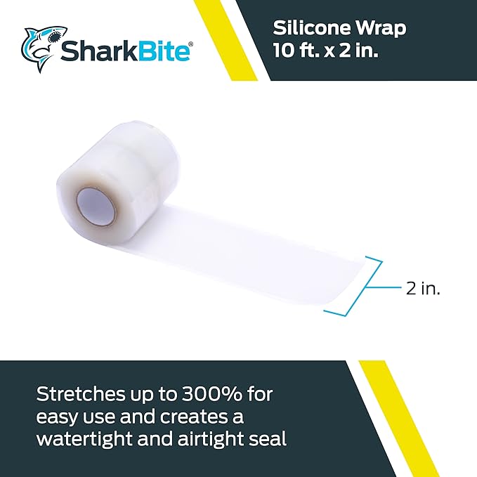 SharkBite Silicone Pipe Wrap for Push to Connect Brass Plumbing Fittings, 25406A