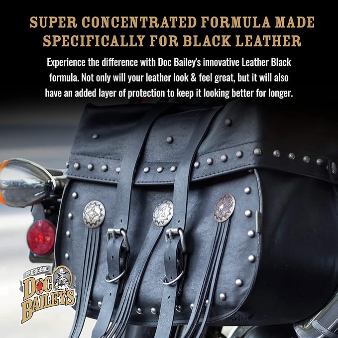 Leather Black Care -Premium Quality All In One Leather Cleaner, Conditioner, Waterproofer & Protectant - For your Car, Bike, Horse Tack, Home Decor and Other Leather Needs 32oz Bottle