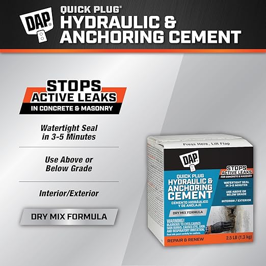 DAP 14084 2.5LB Hydraulic Cement, 2.5 Lb, Gray (Pack of 2)