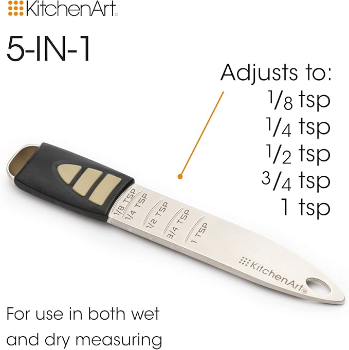 KitchenArt Pro Adjust-A-Teaspoon, Satin,Black