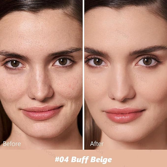 KYDA Mushroom Head Air Cushion BB Cream, Mushroom Foundation for Older Women, Lasting Moisturizing CC Cream Foundation for Mature Skin, Even Skin Tone Concealer Makeup, 0.705Oz, Buff Beige