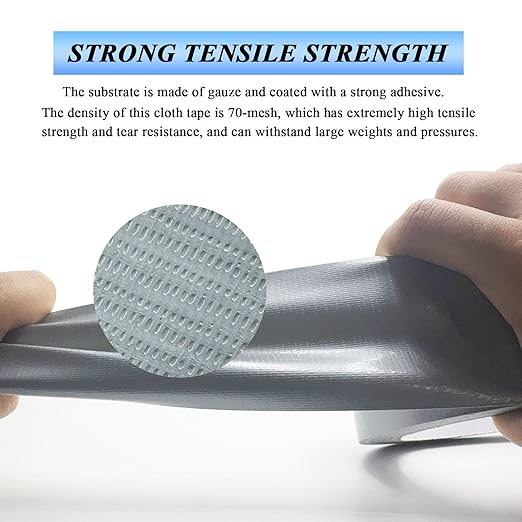 3pcs Duct Tape Heavy Duty Waterproof, Premium Sliver/Grey Strong Adhesive Flex Seal Duct Tape Bulk for Ductwork Repair, Carpet Tape, Dryer Vent, HVAC (65 FT*2 Inch*190μm,70Mesh) Indoor Outdoor Hose