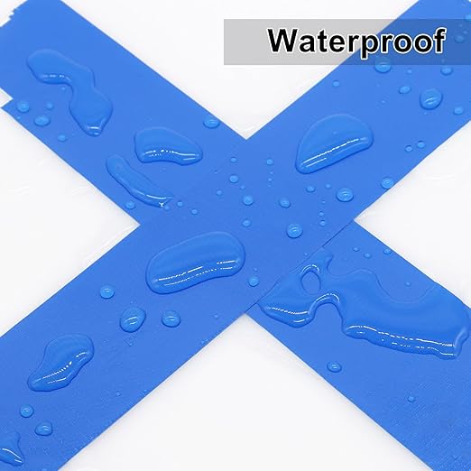 BOMEI PACK 3 Inch Blue Duct Tape Waterproof,9 Mil Thick Heavy Duty Duct Tape Blue,3 Inch x 60 Yards,No Residue,Strong,Flexible and All Weather,Professional for Indoor & Outdoor Use