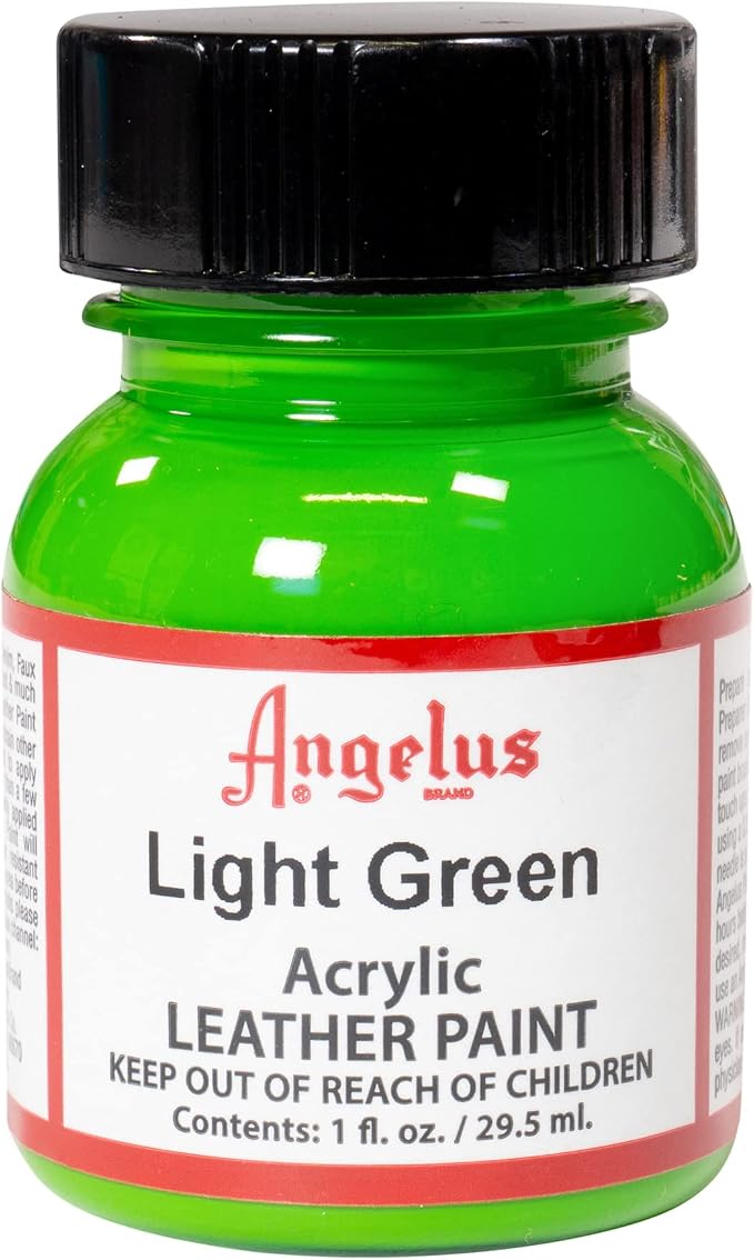 Angelus Acrylic Leather Paint, Light Green, 1 oz.