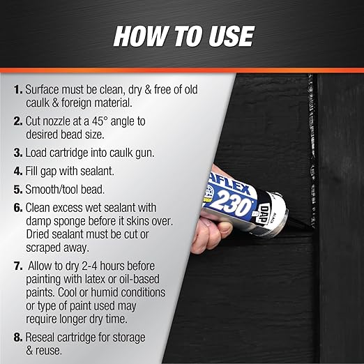 DAP 7079818280 DYNAFLEX 230 Black Raw Building Material, 10.1 oz