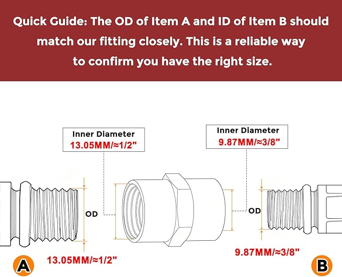 Pack of 2, 1/4" FeMale NPT to 1/8" FeMale NPT Solid Brass Pipe Fitting Coupler, Brass Coupling Hose Fittings Adapter for Pipe Leak Repair, Bathroom Remodeling, Tool Extensions