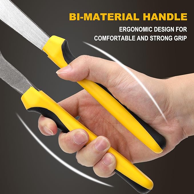 TOPLINE 4-Piece Groove Joint Pliers Set with Bi-Material Handles, 12-in, 10-in, 8-in and 6-in Included, Tongue and Groove Pliers Set for Plumbing Repair and Home Maintenance, Rolling Pouch Included