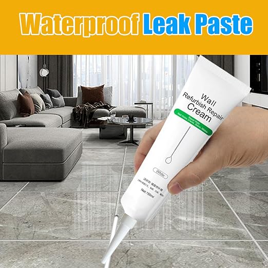Leak Repair Paste – 150Ml Waterborne Hole Patch Compound, Clear Drying Protective Coating | Weather Resistant Sealing Agent for Roof Tiles Gutters Concrete Masonry Kitchen Bathroom Exterior Fixes
