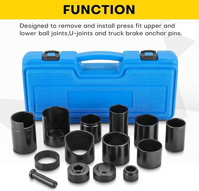 14PCS Master Ball Joint Remover Installer Adapter Tool Set for Ball Joint Replacement and Repair - 2WD and 4WD Cars, Trucks and SUVs