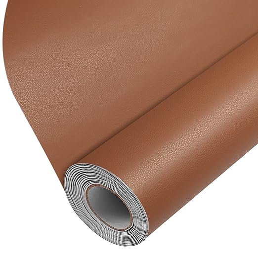 BSZHTECH Leather Repair Tape Self-Adhesive Leather Repair Patch for Couch Furniture Sofas Car Seats Advanced PU Vinyl Leather Repair Kit (RBrown, 3.9X79 inch)