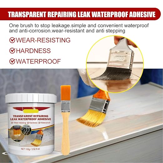 Leak Repair Coating Waterproof Glue, Efficient Leak Prevention, Flexible Waterproof Adhesive, Suitable for Seam Seepage, Window Sill Seepage, Bathroom Seepage, Roof Seepage