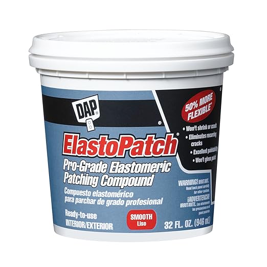 DAP ElastoPatch Smooth Flexible Patching Compound, White, 32 Oz (7079812278)