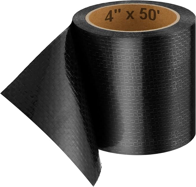 Frienda 4 Inch x 50 Feet Rv Underbelly Tape Underbelly Material Corrugated Waterproof Repair Belly Wrap Tape Thick Adhesive Patch Fabric Sealing for Camper Mobile Home Travel Trailer Repair
