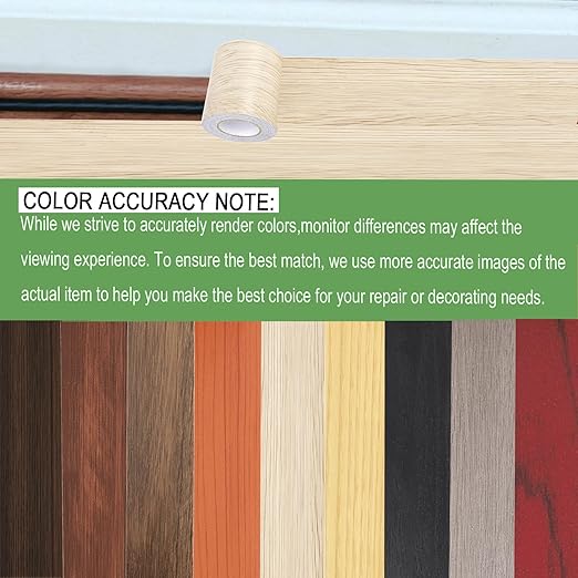 Wood Grain Repair Tape, 2.4 inch X 32ft Self Adhesive Wood Colored Tape for Tables, Chairs, Baseboards, Doors, Windows, Floors, Handicraft DIY.