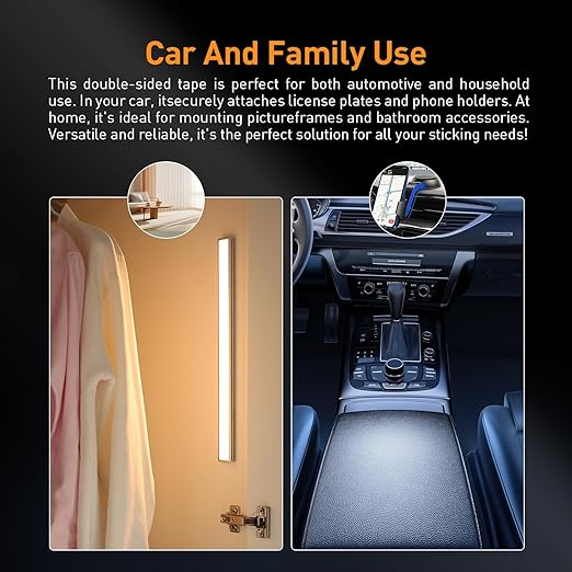 Double Sided Tape Heavy Duty Mounting Tape 1" x 18Ft Made of 3M 5925 Strong Adhesive Waterproof Foam Tape Perfect for Automotive Home Office Decor Indoor and Outdoor Walls