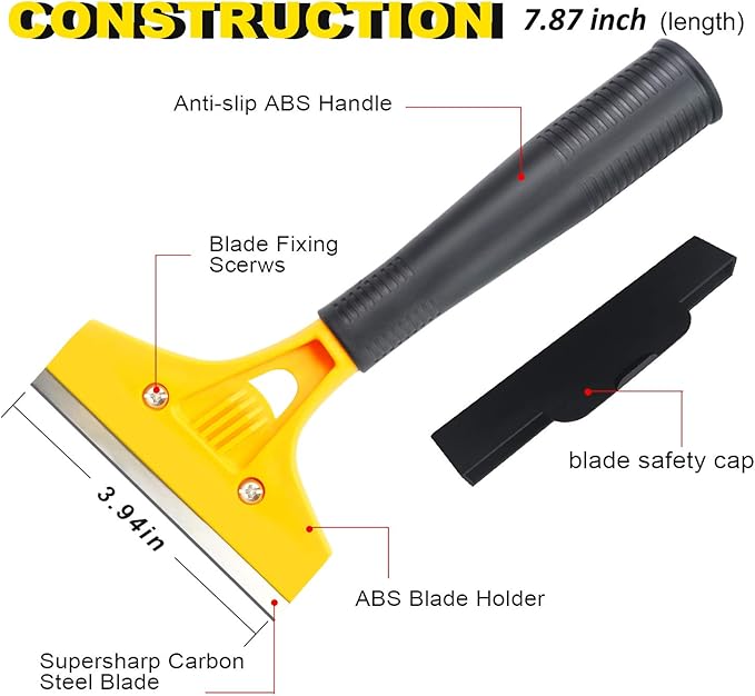 tiptopcarbon Wallpaper Smoothing Tool with 8 Inch Scraper for Contact Paper Adhesive Vinyl 10pcs/Pack