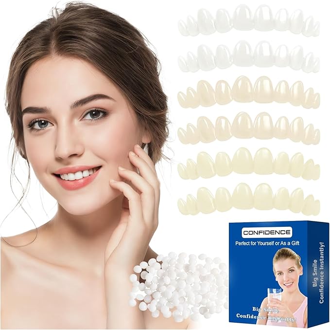 Tooth Repair Kit，Temporary Natural Shade for Filling The Gap, Moldable Thermal Beads Replacement Kit Replace The Missing or Broken Tooth-6PCS-D67