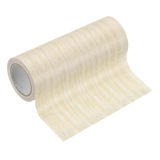 PATIKIL Wood Grain Tape 5.9" x 15 Ft, Self-Adhesive Wood Texture Repair Tape Realistic Wood Effect Contact Paper Patch for Furniture Cabinets Floor Walls Home Decoration, Light Yellow Oak
