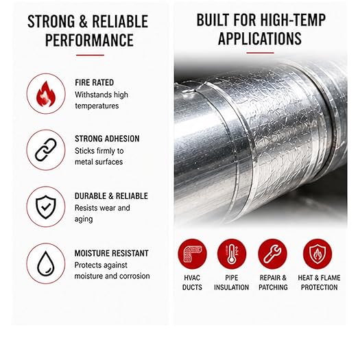 Aluminum Auto Body Repair Tape – Aluminum Foil Tape for Auto Body Repair, HVAC Duct Sealing,Insulation & General Repairs