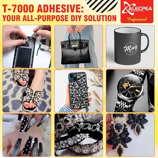 ALECPEA Upgrade T-7000 Black Adhesive Glue - 50ml | High-Performance Waterproof Adhesive for Precision Repairs, Perfect for Phone, Electronics, Jewelry, and Crafts