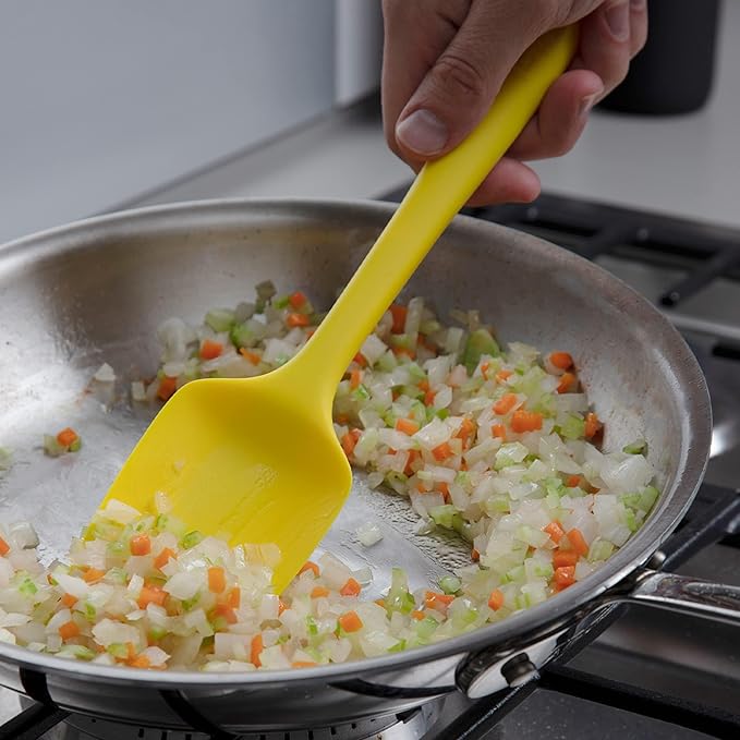 GIR: Get It Right Premium Seamless Spoonula - Non-Stick Heat Resistant Silicone Scraper Spatula - Perfect for Mixing, Serving, Scraping, Stirring, and More - Ultimate - 11 IN, Red