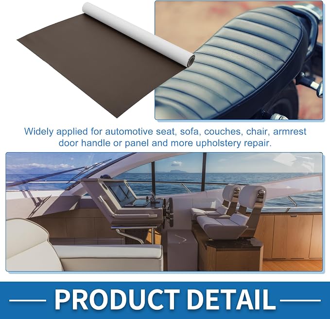 Self Adhesive Leather Repair Patch Strong Stickiness 30"x16" Leather Repair Tape PU Leather Coffee 1 Pcs