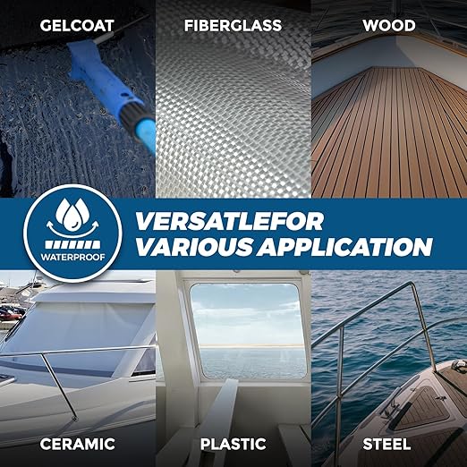 5200 Marine Sealant Adhesive Fast Cure - Permanent, Watertight Bonding and Sealing - UV Resistant, Above & Below Waterline- for Boats, Hulls, Decks & RVs,Pond Sealant 3oz (2Pack Black)