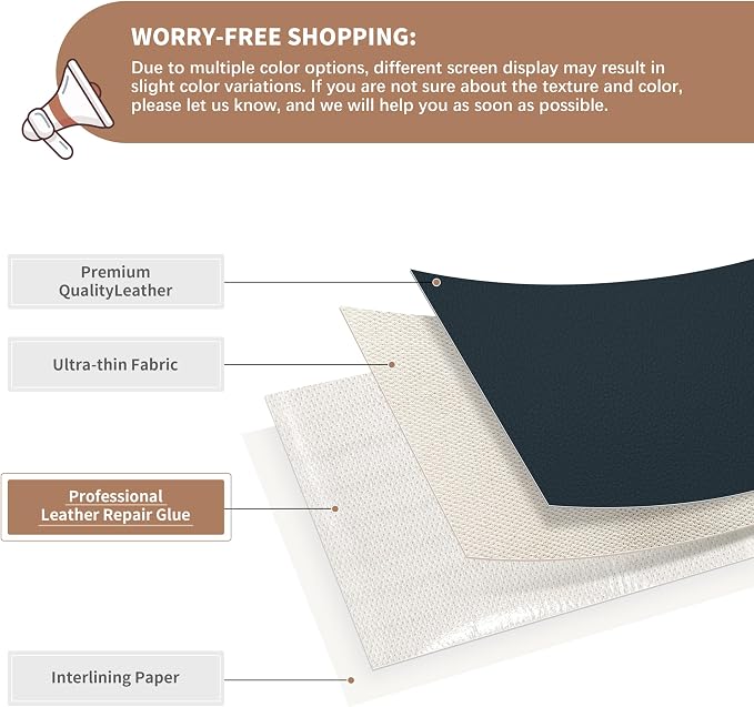 ONine Leather Repair Patch,Self-Adhesive Couch Patch,Multicolor Available Scratch Leather 8.3X11 Inch （2pcs） Peel and Stick for Sofas,Car Seats Backpack Jackets(Dark Blue-Litchi Grain)