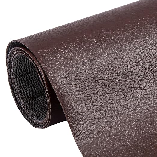 Cremsy Leather Repair Patch Tape, Self-adhesive Leather Repair Patch Kit for Couch Sofa Car Seats, Waterproof Vinyl Repair Patch, Cuttable Furniture Repair Tape for Chair Jacket (6, Dark Brown)