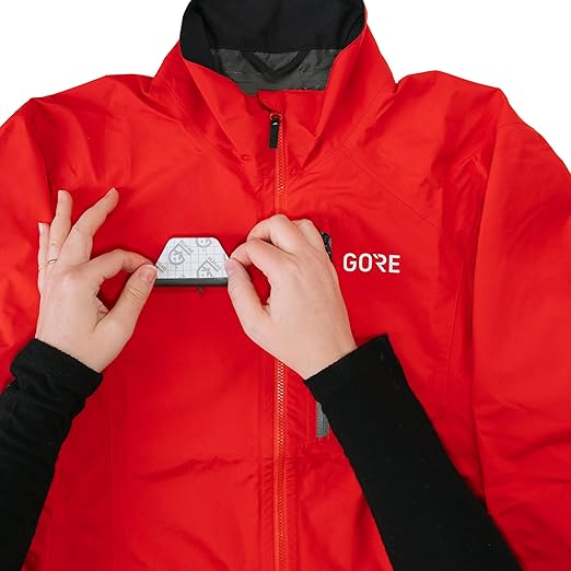 GEAR AID Tenacious Tape Gore-TEX Fabric Patches for Waterproof Jacket & Rain Gear Repair, Black, 2.5” x 2.8” Hex & 2.5” x 4” Rectangle, 4 Patches