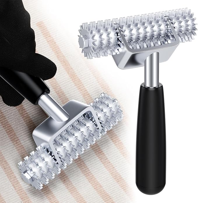 WILLBOND Carpet Seam Roller Grooming Carpet Pile Roller Seaming Spiked Star Rugs Wheel for Seamless Installation of Mats in Hotels, Homes, Conference Rooms