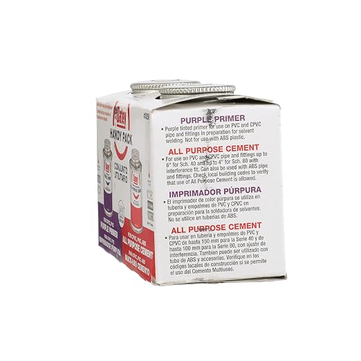 Oatey 4 Oz. All-Purpose ABS, PVC & CPVC Clear Cement & Purple Primer Handy Pack - 1 Each