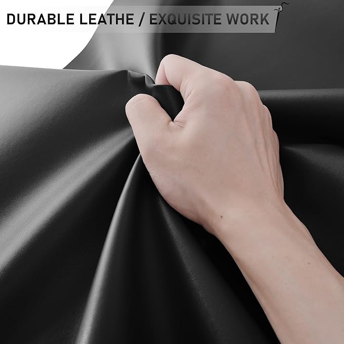 YAFLC Self Adhesive Leather Repair Tape Kit, 4"x 63" Leather Repair Patch for Furniture, Leather Repair Patch for Car seat, Sofas, Couch, Boat Seat Black