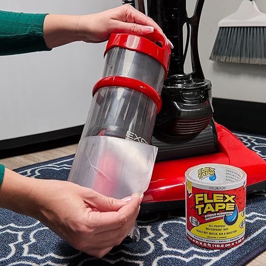 Flex Tape, Original Thick Flexible Rubberized Waterproof Tape - Seal and Patch Leaks, Works Underwater, Indoor Outdoor - Home RV Roof Plumbing and Pool Repairs, Clear, 4 in x 5 ft, Pack of 1